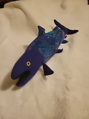 HTF Vintage Patagonia Stuffed Animal Salmon Rare Model 90's Purple Multicolor  - Image 1 of 4