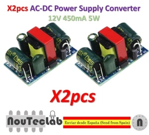 Módulo reductor convertidor Buck fuente de alimentación AC-DC de 2 piezas 12V 450mA 5W - Imagen 1 de 7
