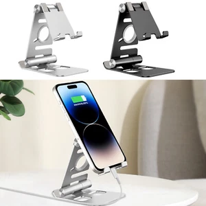 Aluminium Alloy Foldable Cellphone Desk Stand Mount Holder For IPHONE Android US - Picture 1 of 21