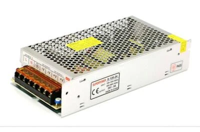Controlador adaptador fuente de alimentación interruptor CA 100-220V a CC 24V 5A para tira de luz LED Foto 1 de 4