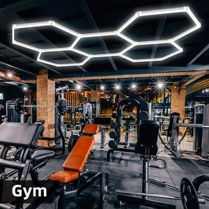 5x Hexagon LED Lampe Röhren Werkstatt Garage Wand Decken Leuchte Beleuchtung DE - Bild 1 von 16