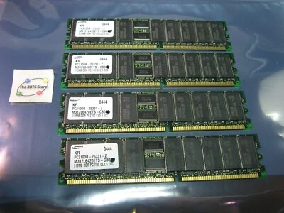 Dell Poweredge RAM 512MB Samsung PC2100R-25331-Z-M312L6420ETS-CB0 USED QTY 4 - Image 1 of 3
