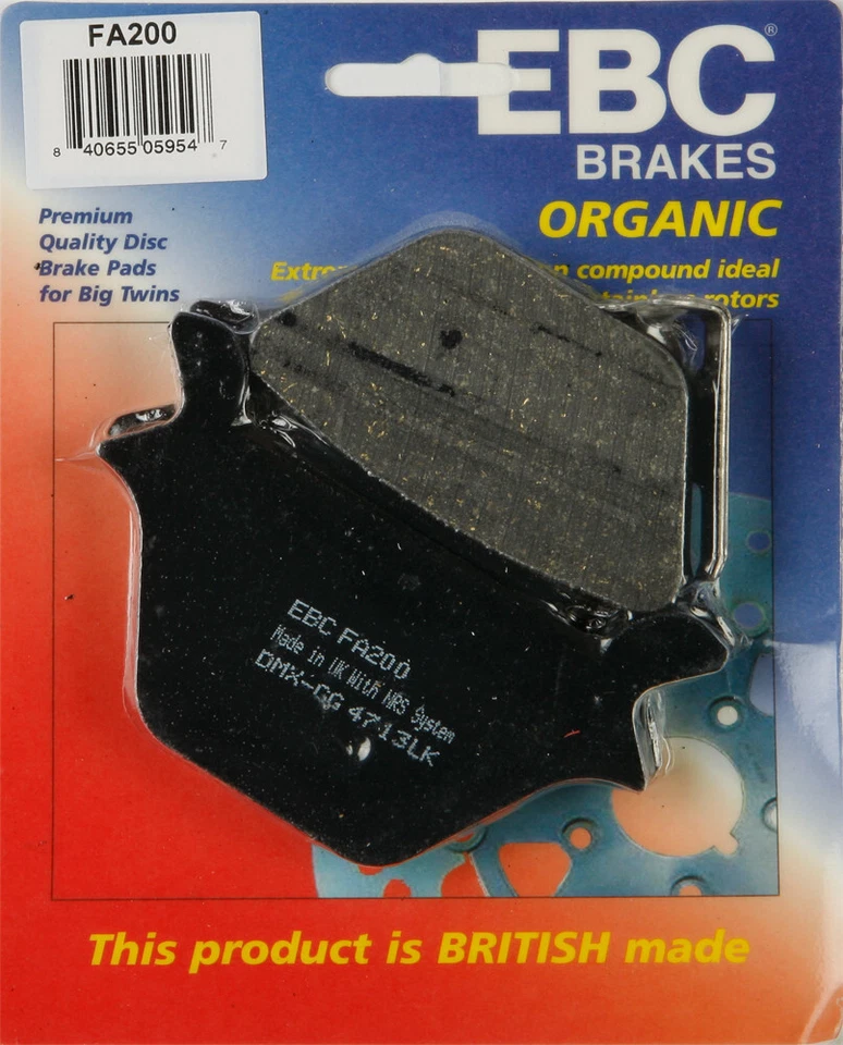 EBC 1988-1999 FXSTS Softail Springer Harley Davidson BRAKE PADS FA200 ORGANIC FA - Image 1 of 1