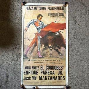 Póster Publicitario Vintage Plaza De Toros Monumental MUY ANTIGUO ver Fotos - Imagen 1 de 12
