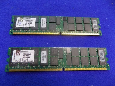 Kingston 2x2GB RAM Arbeitsspeicher KTM2865/4G PC2-3200 DDR2 FRU 40E9000 - Bild 1 von 2