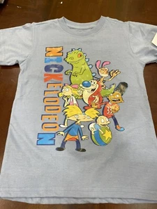 Kids Nickelodeon blue short sleeve shirt rugrats hey arnold NWT 6 - Picture 1 of 1