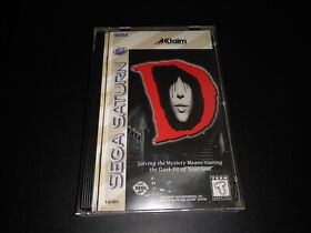 D 2 Disc Horror game Sega Saturn EX+NM condition COMPLETE Rare!