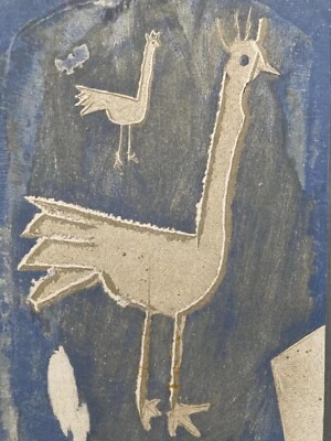 Georges Braque le coq (Der Hahn) - Original Farblithographie von 1952 aus Verve - Bild 1 von 4