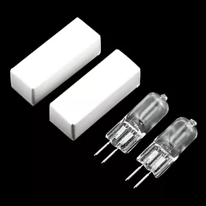 2x 100W Clear GY6.35 12V Halogen Bi-Pin Downlight Dimmable Light Globe Lamp Pins - Picture 1 of 3