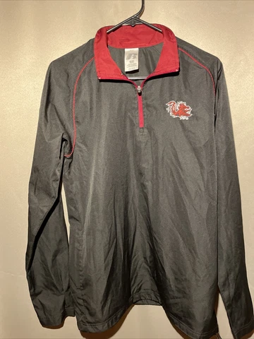 South Carolina Gamecocks Quarter Zip Windbreaker Cage Jacket Size Medium Cover