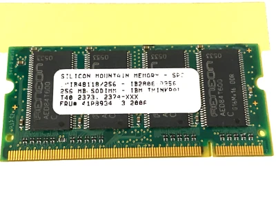 LAPTOP 256MB MEMORY THINKPAD FRU 41P8934 - T40  PC2100 DDR333 SILICON VALLEY MEM - Image 1 of 2