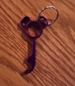 Purple Mickey Mouse Keychain KEYRING Bottle Opener NEW