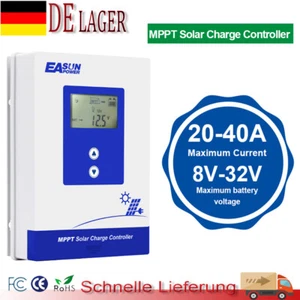 20A 30A 40A MPPT Solarladeregler Solar Controller Laderegler LCD 12V 24V PV 100V - Bild 1 von 14