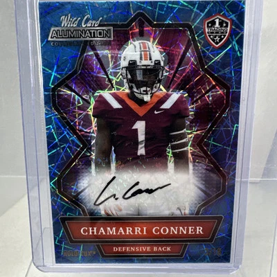 2021 Wild Card Alumination Holo Blue Auto Jersey Match 3/18  Chamarri Conner - Image 1 of 4