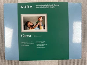 Aura Carver 10.5” Hi-Res Digital Photo Frame Clay With White Mat Brand New - Picture 1 of 2
