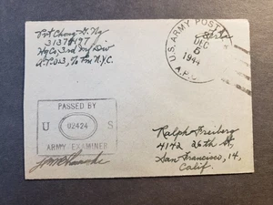 APO 3 MOLSHEIM, FRANCE, ETO 1944 WWII TINY Army Cover 3rd Infantry Division - Picture 1 of 2