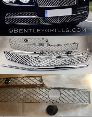 BENTLEY FLYING SPUR FULL CHROME LOWER GRILLS ACC VERSION 2013-2017 - image 1 of 4
