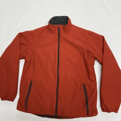 DULUTH TRADING Orange Full Zip Softshell Fleece Lined Jacket Size M - Image 1 of 4
