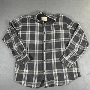 Wetterfestes Vintage Gr. XXL Herren Flanell Hemd schwarz grau kariert Knopfleiste - Bild 1 von 5
