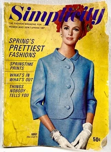 Spring 1967 Simplicity Fashion Magazine For Women Who Sew Dolls Wedding 16843 - Foto 1 di 2