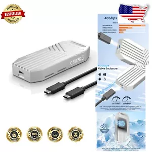 Portable Aluminum 8TB NVMe SSD Adapter with Built-in Turbo Fan & LED Indicator - Picture 1 of 8
