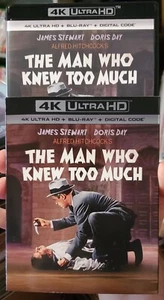 THE MAN WHO KNEW TOO MUCH 1956 4K UHD + BLU-RAY + SLIPCOVER ALFRED HITCHCOCK OOP - Foto 1 di 8