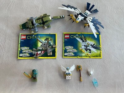 Lego Chima 70124 and 70126 (lot of 2 sets) Eagle and Crocodile Legend Beasts - Image 1 of 4