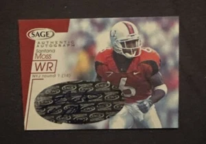 *2001 SAGE Auto Red #A33 Santana Moss RC Auto !!! - Picture 1 of 2