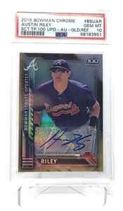 AUSTIN RILEY 2016 Bowman Chrome Gold POP 2 45/50 Autograph BSUAR BRAVES PSA 10 - Picture 1 of 2