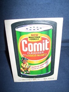 Wacky Packages Comit Cleanser Sticker Series 11 Tan Back 1974