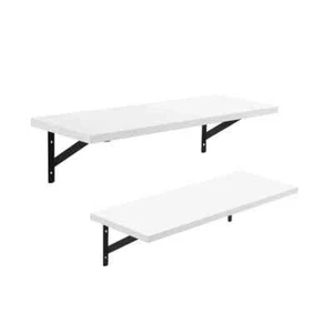 Floating Shelves Set of 2 Wall Shelves, 60 x 21 x 14 cm, Wooden Shelves SONGMICS - Picture 1 of 4