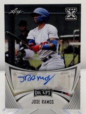 Jose Ramos Auto RC 2021 Leaf Draft Baseball Los Angeles Dodgers 