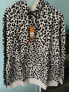 Von Dutch AUTHENTIC NWT In Bag SZ L Dirty Pink Cheetah Hoodie $189 RETAIL - Picture 1 of 9