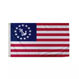 Promo Patriot's US Yacht Fähnrich Flagge-Nautische Yacht Flagge-Mehrere Größen-Marineblau Flagge - Bild 1 von 6