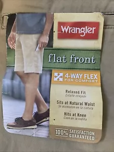 Neu Herren Wrangler Relaxed Fit Khaki Shorts Baumwolle Elasthan Mischung Größe 42 Normal - Bild 1 von 8