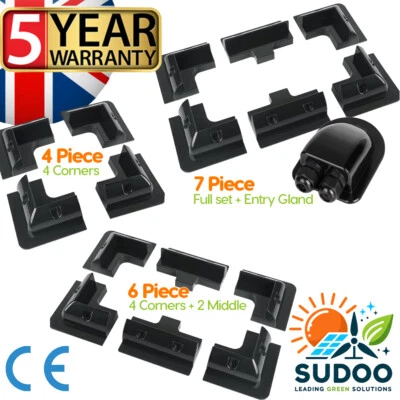 Solar Panel Mounting Bracket ABS Black for Caravan , Motorhome Boat. No Drilling - Image 1 of 4