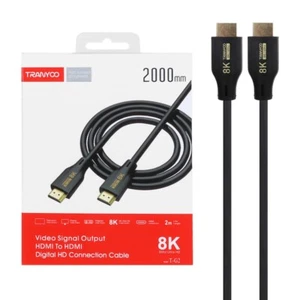 Tranyoo HDMI to HDMI Cable 8K 60Hz Ultra HD Black Durable and Fast 1m,2m,3m - Picture 1 of 8