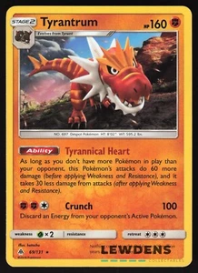 Tyrantrum - 69/131 - Holo Raro - Luz Prohibida - Tarjeta Pokémon - Imagen 1 de 2