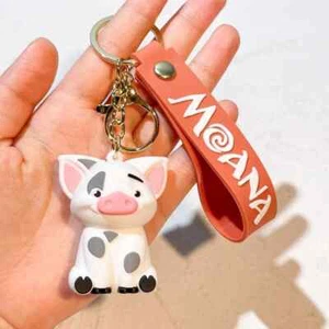 PUA - Moana 2 Cute Keychains New Disney Anime Key Ring Kids b - Picture 1 of 1