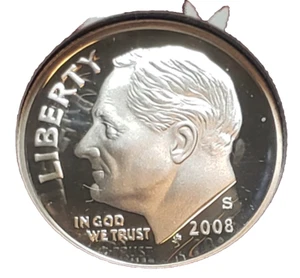 2008-S Silver Roosevelt Dime Gem Proof Cameo - Picture 1 of 2