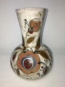 Vintage Elio Schiavon Stoneware Pottery Vase Flowers Floral Venezia Italy Signed - Picture 1 of 6