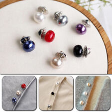 6X Fashion Round Pearl Pin Badge Brooch Button Women Clothing Jewelry Accessory