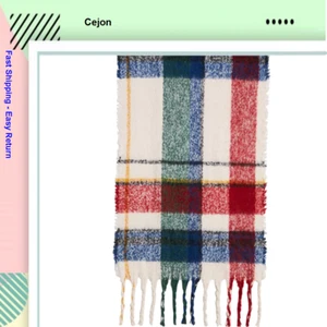 Cejon Spacious Plaid Blanket Wrap Winter Scarf One Size . - Picture 1 of 1