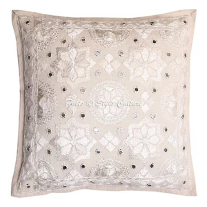 Embroidered Cushion Cover Throw Ethnic Pillow Case Hippie Gypsy Home Decor - Picture 1 of 6