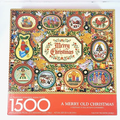 Rompecabezas Springbok 1500 piezas de colección A Merry Old Christmas 33"x26” Schneeberg Foto 1 de 4