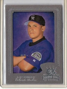 2003 Donruss Diamond Kings momento incorniciato argento Clint Barmes 9/100 - Foto 1 di 1
