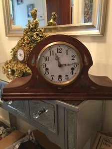 large napoleon hat type mantle clock non chiming - Picture 1 of 6