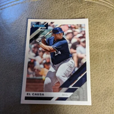 2019 Donruss Name Variation Jesus Aguilar El Causa #166 Brewers - Image 1 of 2