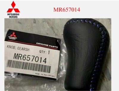Perilla de cambio Mitsubishi Original OEM LANCER EVO5 EVO6 CP9A puntada azul ☆ MR657014 ☆ Foto 1 de 3