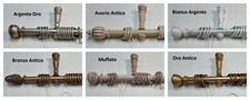 Bastoni per tende con sistema a corda o strappo in legno artigianale tendaggi
